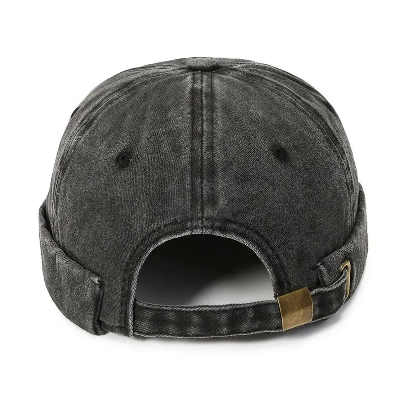 Hatsmen's Four Seasons Denim Cloth Gua Skin Hat, Street Bare Panel, Landlord Hat, Personality Fashion, Retro Outdoor Trend